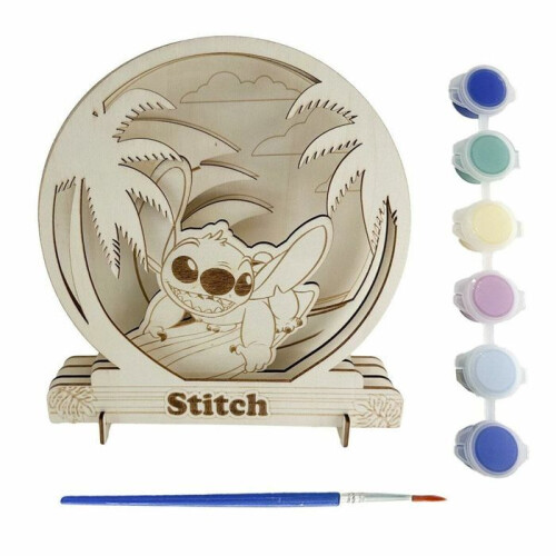 Set voor handwerk Stitch Hout KLEURING - TEKENING - sjabloon 2