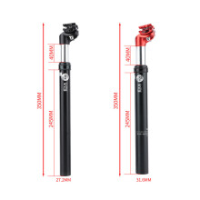 Federstütze mit Stoßdämpfer für Fahrräder, Aluminiumlegierung, Ölgedämpft, 31,6 mm