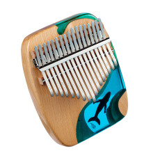 17 Keys Beech Wood Thumb Piano Small Portable Musical Instrument for Beginners