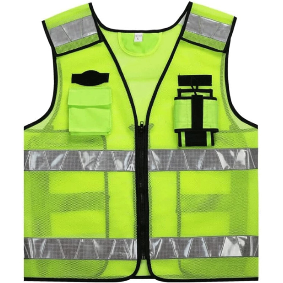 Breathable Mesh Safety Vest Reflective Visibility With Pocket For Dog Walking, Cycling, Running 9347817603064