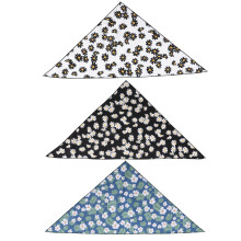 Lenço de algodão com estampa de margaridas, tecido macio e respirável para costura, patchwork e projetos de artesanato. Versátil, pode ser usado
