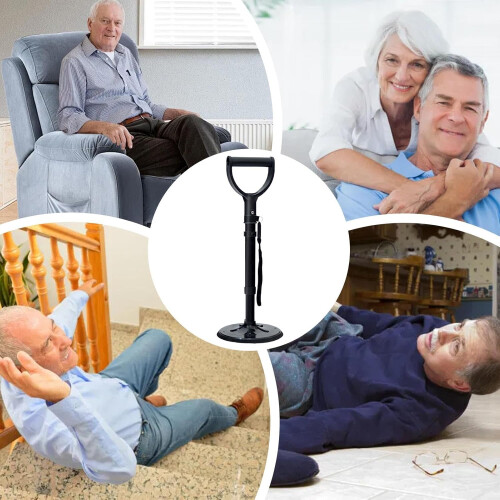 Mobility Aid for Elderly with Adjustable Safety Rail and AntiSlip Grip for Fall Prevention 2