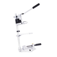 Desktop Drill Stand Rotary Tool Holder 2.4Inch Drill Depth With Plier Double Chuck (Single Chuck) Solid Base Workbench