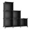 Cube Storage Organizer 6Cube Stackable Plastic Clothes Organizer Bookshelf Bedroom Home Office Black 1