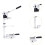 Desktop Drill Stand Rotary Tool Holder 2.4Inch Drill Depth With Plier Double Chuck (Single Chuck) Solid Base Workbench 2