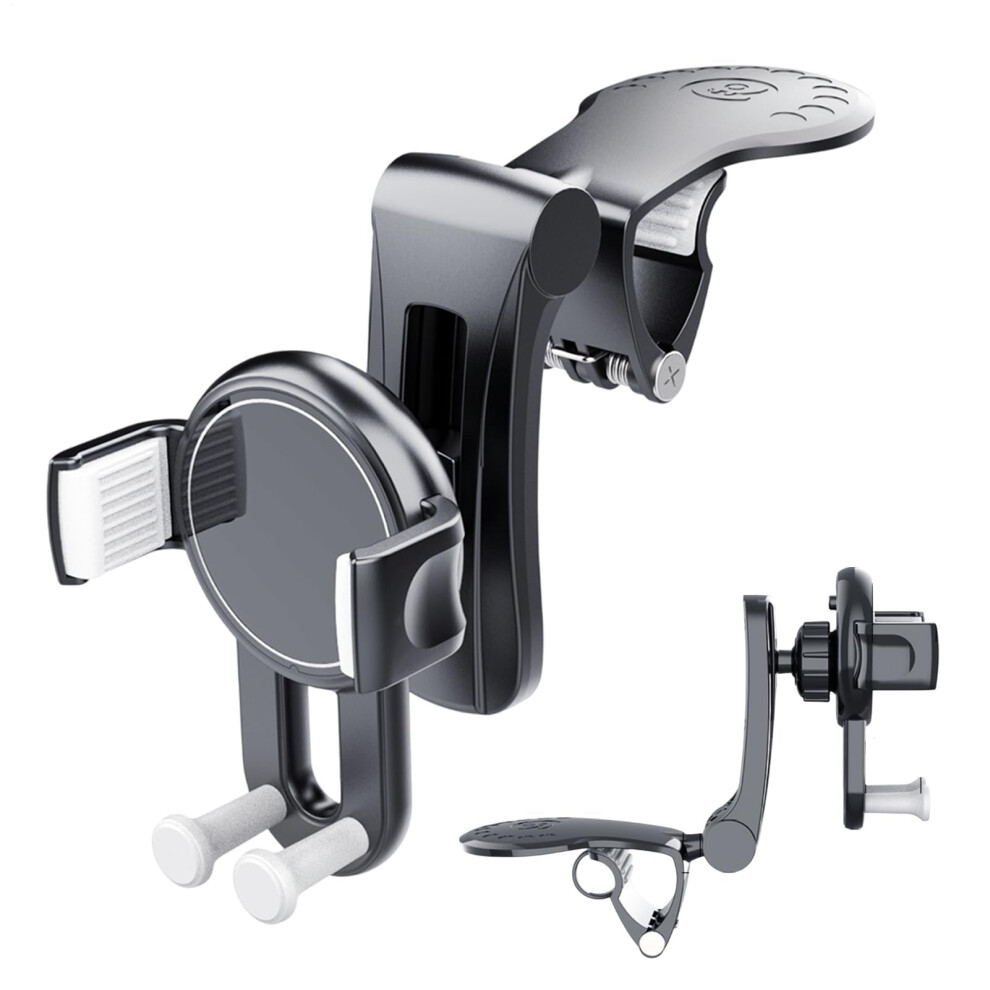 Car Phone Mount For Thick Case With 360 Rotation Dashboard Holder Onehand Operation Black 9382693222565