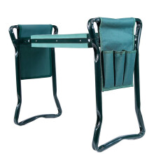 Garden Kneeler Seat 2 in 1 Folding Bench with Tool Pouch, Soft EVA Cushion and Ergonomic Handles