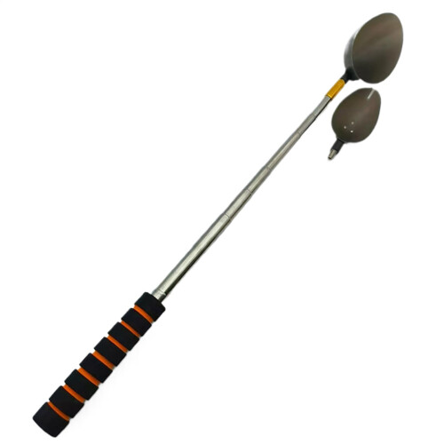 Fishing Bait Throwing Spoon with Telescopic Stainless Steel Handle for Precise Carp Casting