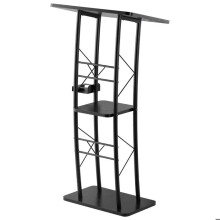 Conferentietafel 118 cm-Duoku-Metalen Podium-Lutrin voor Presentatie met Ruime Oppervlakte-voor Kantoor en School