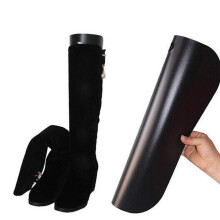 2 Pairs 16 Inch Black Plastic Boot Shapers for Knee and Tall Boots with Hanging Design