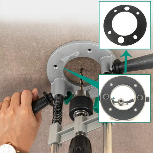 MultiAngle Drill Guide Attachment, Power Drill Stand With Chuck, Vertical Drilling Guide, Doweling Locator, Color B 2