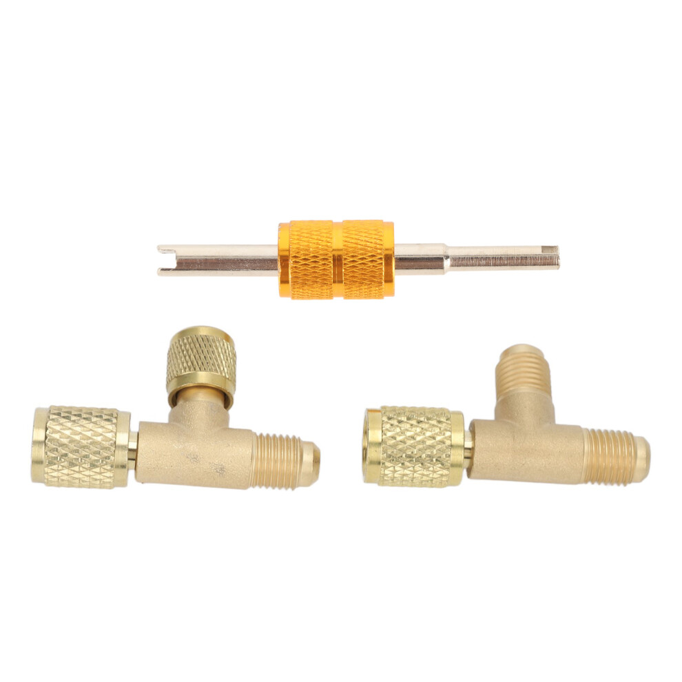 1/4In Sae Brass Tee Adapter Quick Coupler For Havc R22 R134 Refrigerants 9411375596011