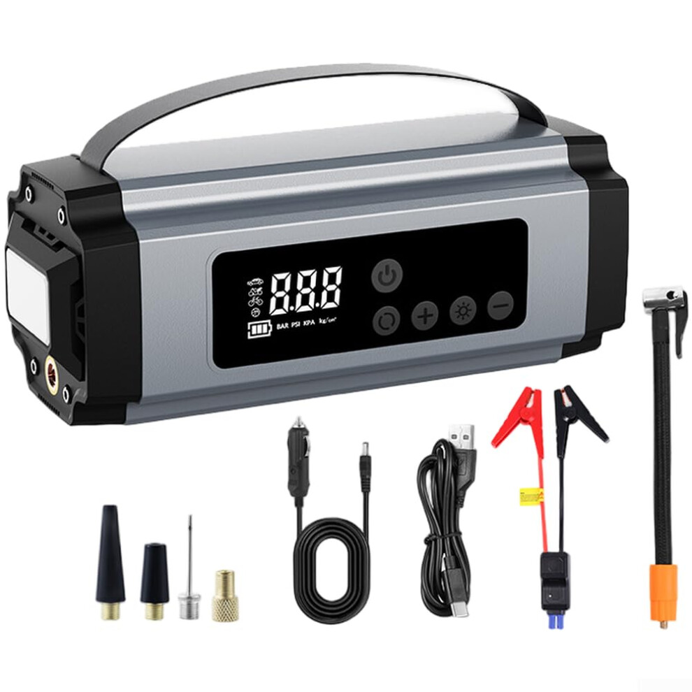 Car Tire Inflator With 3100A Peak Jump Starter And 8000Mah Power Bank For Rapid Airfill And Vehicle Start 9187378417744