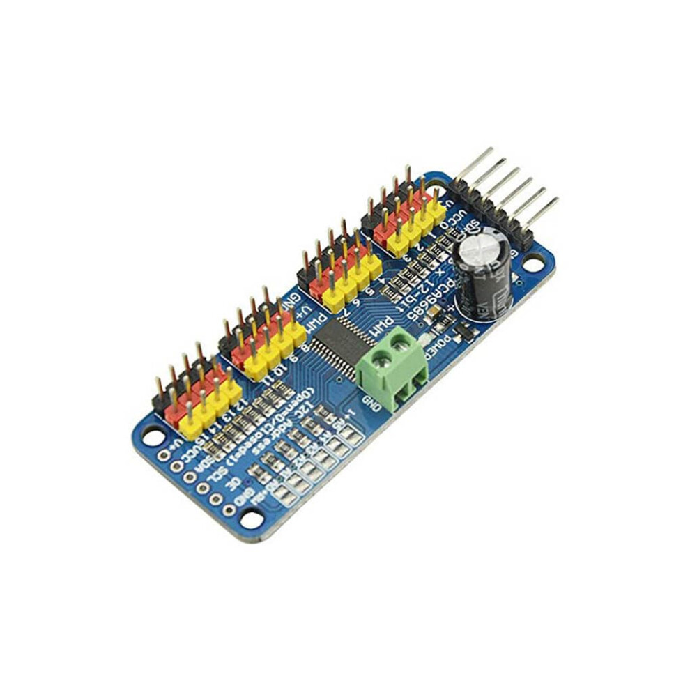 16 Channel Pca9685 Pwm Servo Motor Module Modification Controller Driver Board Compatible With Arduino Raspberry Pi 9199774072960