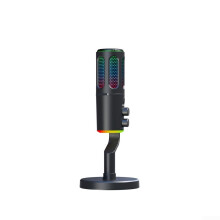 Gaming and For Streaming Dynamic Microphone XLR USB Interface With RGB Lighting, Mute and Gain Controls, Headphone Jack