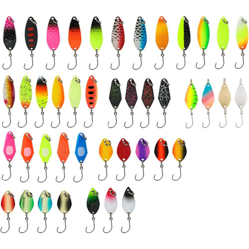 Spoon Lure Sequined Fishing Hard Baits Casting Spinner Baits Single Hook Multicolor Spoons 2