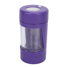 501015 Barattolo di plastica viola da 110 ml con grinder
