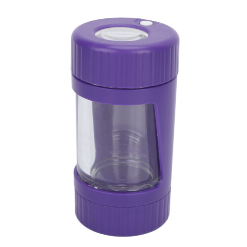 501015 Barattolo di plastica viola da 110 ml con grinder