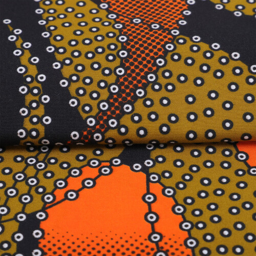 6 Yards afrikanischer Stoff, Polyester, farbig