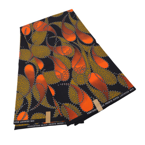 6 Yards afrikanischer Stoff, Polyester, farbig 2