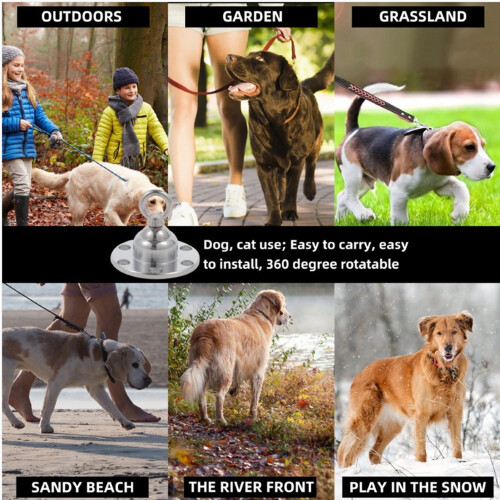 Large Dog Stake with 10m Cable Screw Fixing for Secure Outdoor Use 2