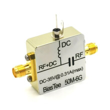50M-6GHz Bias Tee RF Feed Biaser Coassiale Feed Bias Tee Box per Radio HAM Antenna SDR Analizzatore di Spettro Sorgente del Segnale