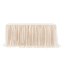 Table Skirt Tulle For Banquets, Weddings, Parties 4Ft 6Ft 8Ft Champagne 2.43x0.77m