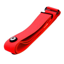 Sangle de Poitrine  pour Moniteur de Fréquence Cardiaque, Confortable et Précis, pour L'Entraînement et L'Exercice, Rouge