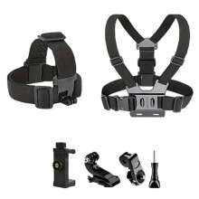 Alles-in-Één 6-Delige Actiecamera-Set Hoofdband Borstband Bevestiging Verstelbaar voor Phone Osmo Verbeterde Stabiliteit