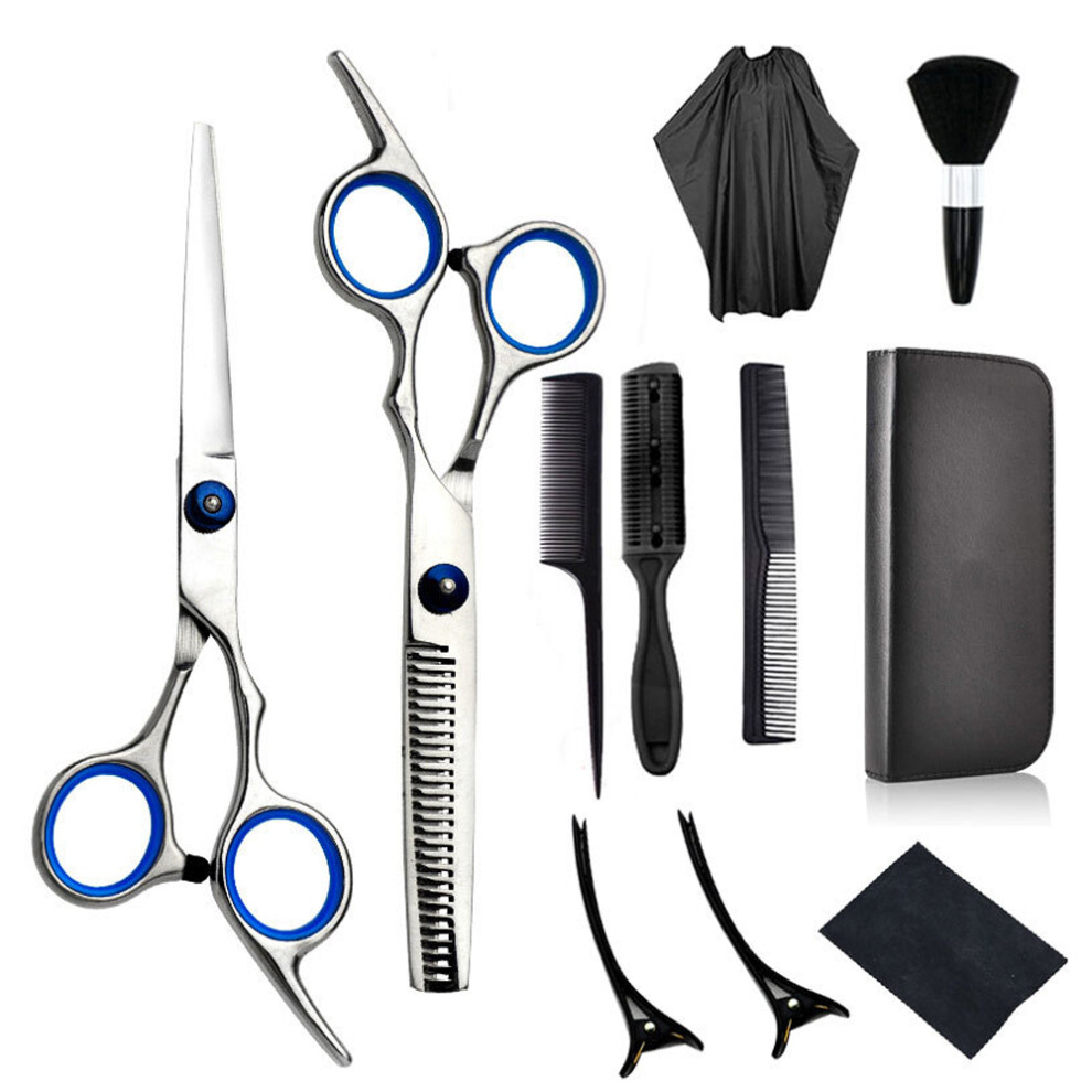 5-in-1 Hair Cutting Kit, Ergonomic Design Hair Cutting Scissors Set for Salon-Quality Cuts, Features Sharp Blades & Corrosion Resistance, 11PCS