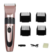 Máquina de tosquiar silenciosa para cães com lâminas autoafiáveis, máquina de tosquiar de cerâmica e titânio para animais de estimação com