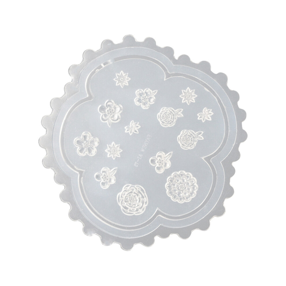 Flexible Reusable Silicone Mold For Nail Art Charms DIY Gel Resin Flower Leaf Patterns Cherry Blossom 3D Nail Stencils Spring Summer Nail Design