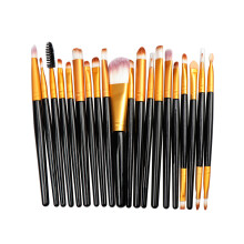 Professionelle Make-up-Pinsel, 20 Stück, stilvolles Design, hautfreundlich, weiche Borsten, hochwertige Synthetikfasern, inklusive Reiseetui,