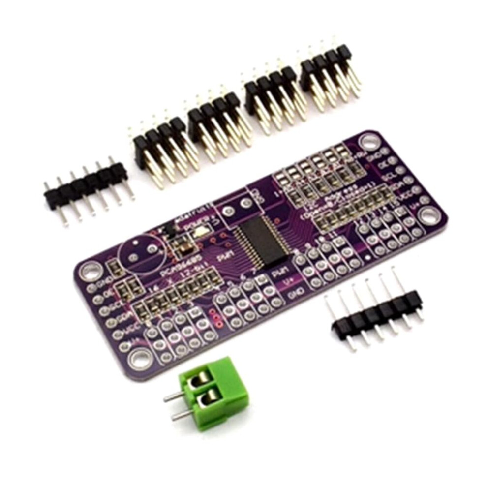 16Channel 12Bit Pwm Servo Motor Control I2c Bus Module 9347817608601