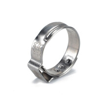 10pcs Stainless Steel Single Ear Hose Clamps for Secure Water and Gas Pipes Automotive Home Use