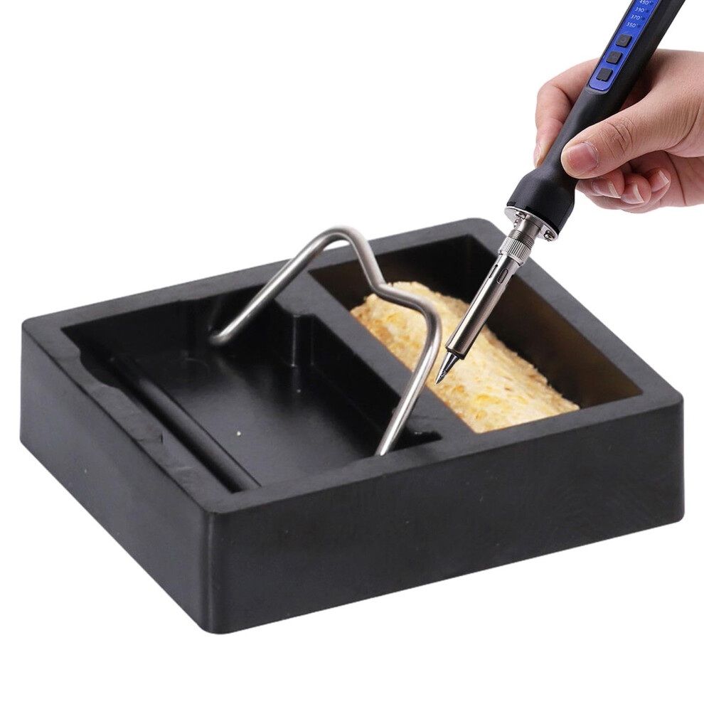 Soldering Iron Stand With Heat Resistant Base, Gtype Tip Cleaner And Sponge Tank For Repairs 9382693227089