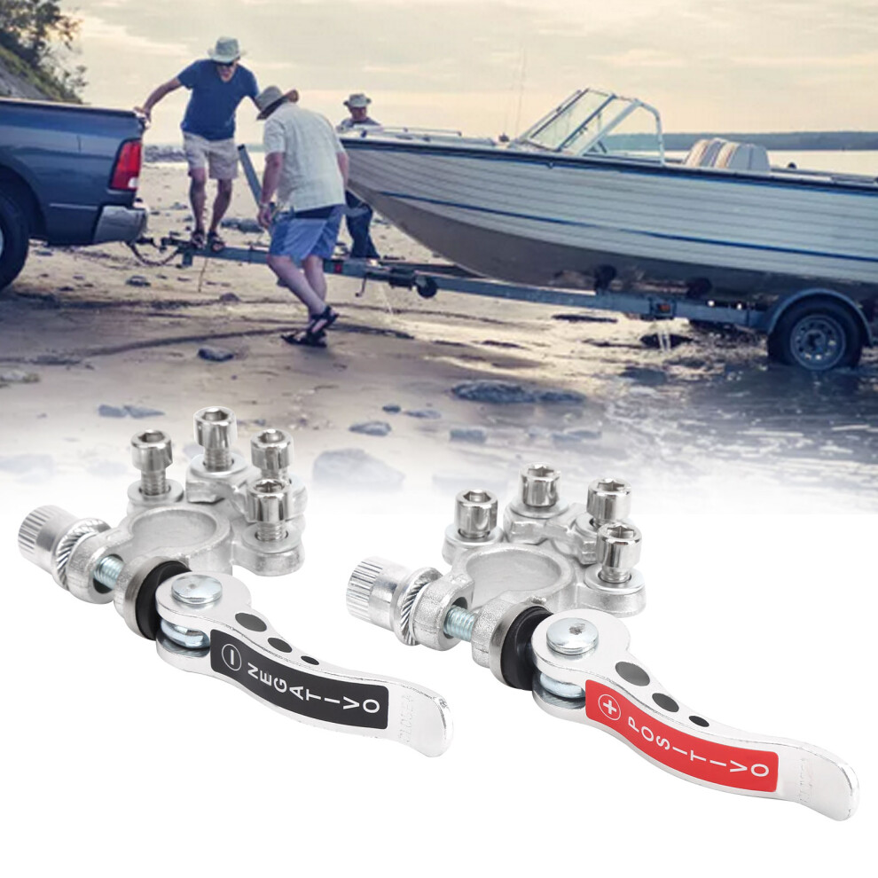Brass Battery Terminal Clamp 17.5-19.1Mm Positive/Negative Connector For Boat Trailers 4991379268336