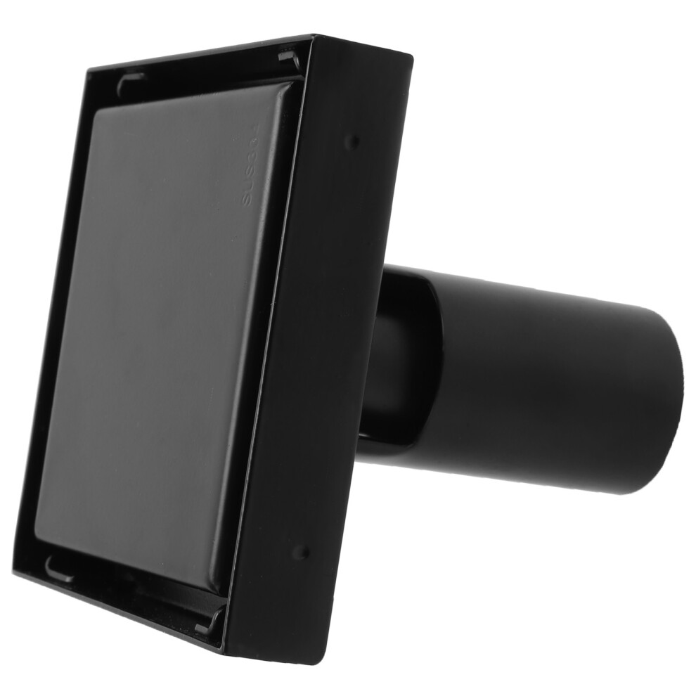 Sus304 Black Square Floor Drain Set, 10X10cm, Removable Cover 4961379268360