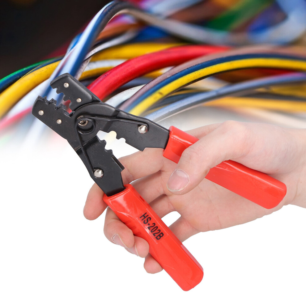 Hs-202B Mini Handheld Crimping & Wire Stripping Tool For Electrical Work Blue 3741379268321