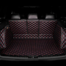 Car Boot Liner for Range Rover Sport 20182024, Waterproof Leather Trunk Protector, AntiSlip BlackRed