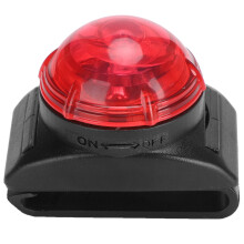Durable Red LED Pet Safety Light with 270 Wide-Angle Lens - Clip-On Design