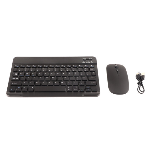 USB Rechargeable 1600DPI Black Keyboard Mouse with Scissor Keys 1