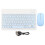 Sky Blue Wireless Keyboard with FN Keys & DPI Mouse USB Rechargeable 10