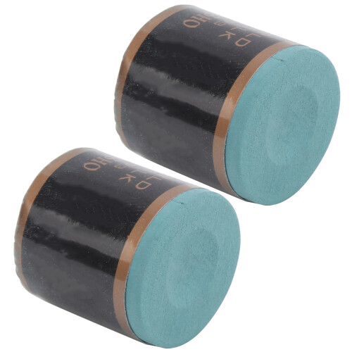 2Pcs Pool Table Cue Tips Chalk Dark Green for Superior Control