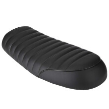 Vintage Motorcycle Seat Cushion, Waterproof PU Leather Brat Style Saddle for Cafe Racer Type D