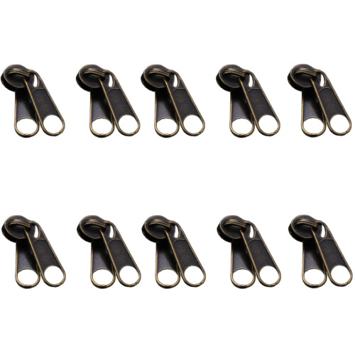 10 Pcs 3# 5# Zip Slider Double Head Zippers Puller Zippers-5TS