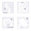4PCS Freemotion Quilting Templates Clear Acrylic-Style C 1
