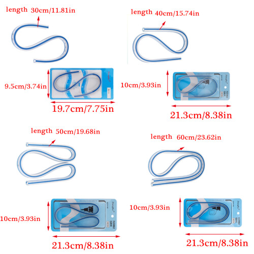 Bendable Drawing Ruler Double Side Scale Ruler Professional-C 1