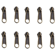 10 Pcs 3# 5# Zip Slider Double Head-No. 3 bronze puller