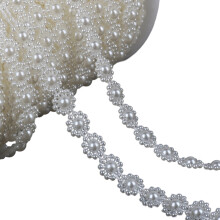 Artificial Pearls Beads String Chain for Art-Flower shape rice